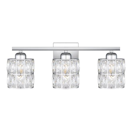 QUOIZEL Gibson 3-Light Polished Chrome Vanity Light GIB8622C